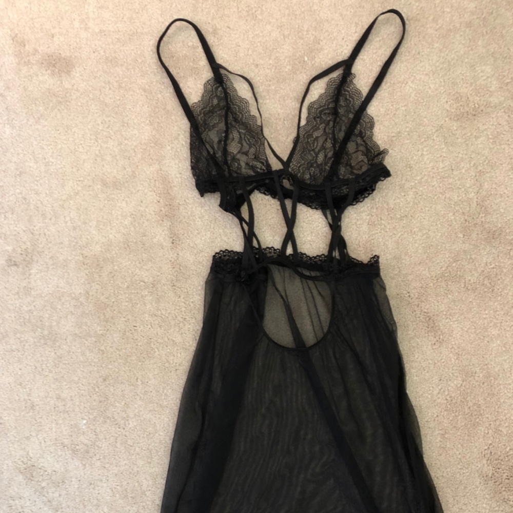 Black Lingerie Sheer Dress